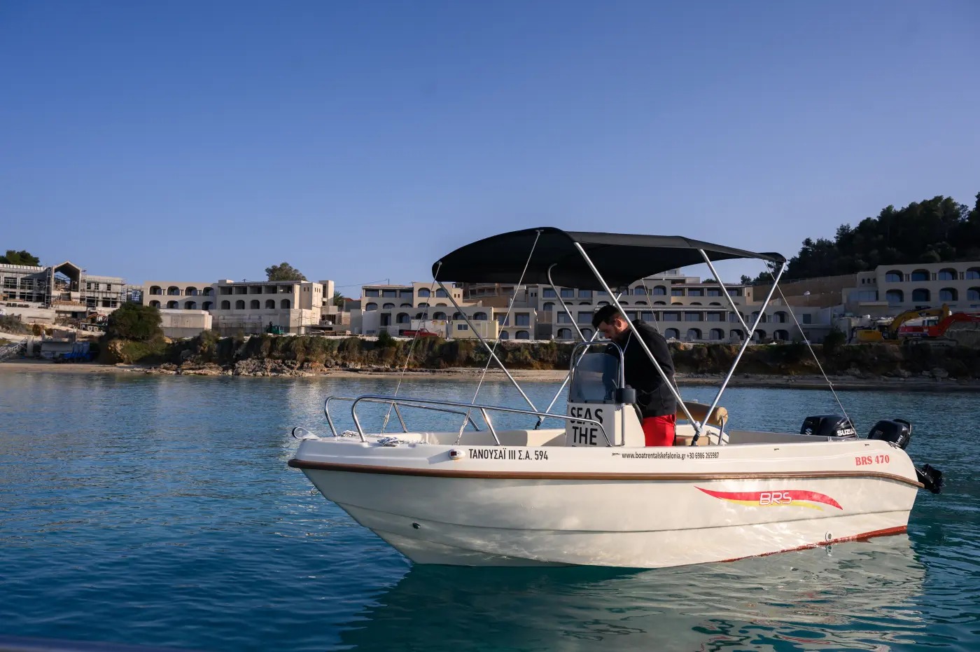 Easy coastal boat route in Kefalonia